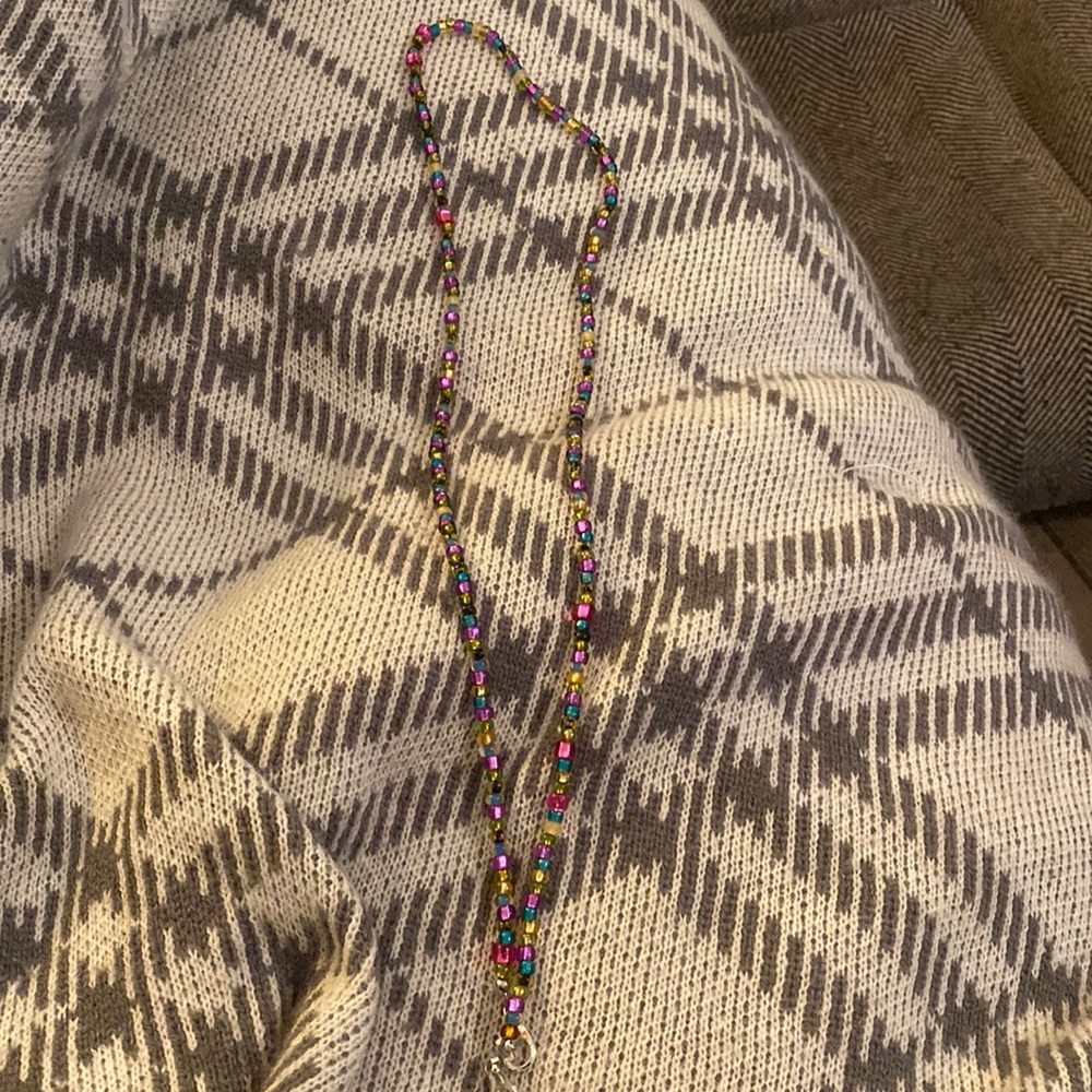Multi colored mask lanyard